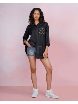 The House of Hemp - Sunset Cactus Embroidered Shirt