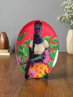 The Decor Mart - Beautiful Lotus Lady Wall Plate