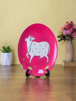 The Decor Mart - Holy Cow Wall Plate