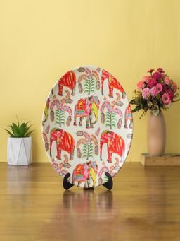 The Decor Mart - Colourful Elephant Wall Plate