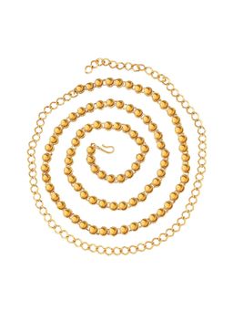 Peora - Jewellery 18K Gold Plated Champagne Waist Belt Kamarband Belly Chain (PF37BCH020FL)