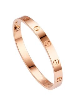 Peora - Rose Gold Plated Stylish Openable Cartier Style 316L Stainless Steel Kada Bracelet (PX9B96)