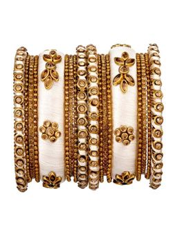 Peora - Designer Silk Thread Matching Bangle Set Bridal Weddiing Chuda Ethnic Jewellery (PF51B10W)