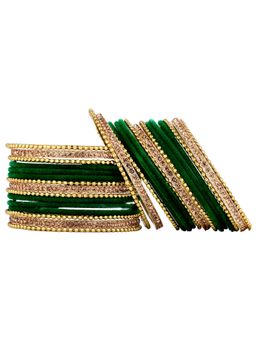 Peora - Traditional Wedding Velvet Chuda Chura Bangle Set (PF51B34G)