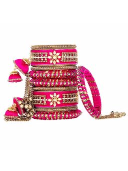 Peora - Silk Thread Matching Chuda Bangle Set Of 2 (size ( 2.6) (PF51B16RP)