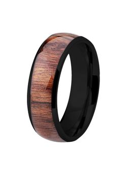 Peora - 8mm Santos Rosewood Titanium Band for Men Engagement Ring Ring