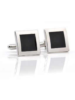 Peora - Business Suit Sleeve Decoration Square Shape Black Button Cufflinks for Men Women (PX9CL14)