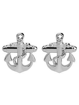 Peora - Silver Plated Nautical Anchor Cufflinks For Men Boys Wedding Business Gift (PX9CL43)