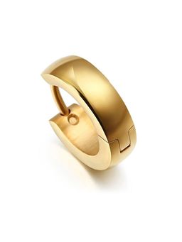 Peora - Stainless Steel Gold Hoop Huggie Earrings For Men Boys (PX9ME04G (S)