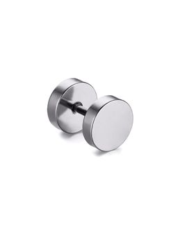 Peora - 10 mm Stainless Steel Silver Stud Earrings For Men Boys (PX9ME07S-S)