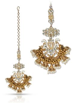 TIZORA - Gold Finish Ghugree Mangtika