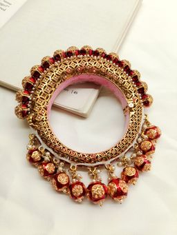 AG'S - Charvi Maroon Antique Kada