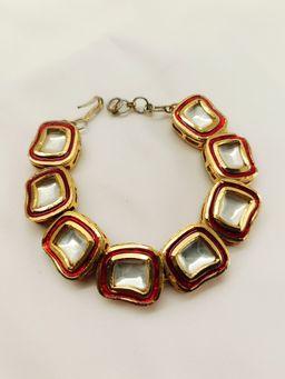 AG'S - Chandrakala Red Kundan Bracelets