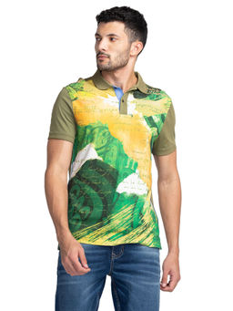 Being Human - Men Short Sleeve Regular Fit Polo T-Shirt Green