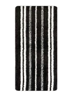 Saral Home - Black Microfiber Anti Skid Floor Mat 50x100 cm