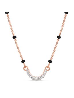Candere by Kalyan Jewellers - 18K Rose Gold BIS Hallmark Diamond Advika Mangalsutra Pendant with chain for women (2.6)
