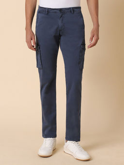 Allen Solly - Men Navy Slim Fit Solid Casual Trousers