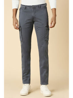 Allen Solly - Men Grey slim Solid Casual Trousers
