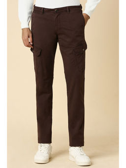 Allen Solly - Men Brown Slim Fit Solid Casual Trousers