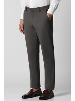 Van Heusen - Men Grey Solid Skinny Fit Trousers