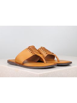 PRIVO - Tan Solid-plain Sandals