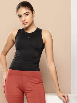 Alcis - Black Sports Smooth Curve Tank Top