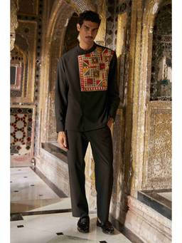 dash and dot - Black Button Cuff Trouser