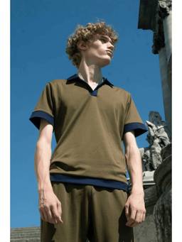 dash and dot - Olive Polo Tshirt