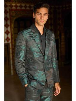 dash and dot - Multi-Color Textured Jacquard Blazer Jacket