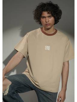 ORE OFE - Beige Basic Oversized T-Shirt