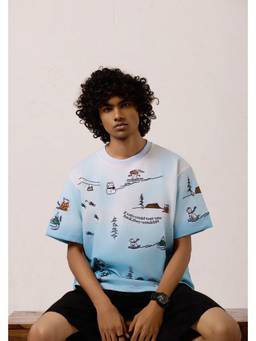 ORE OFE - Blue Snowy Dreams Oversized T-Shirt