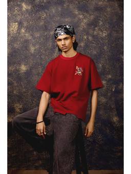 ORE OFE - Maroon Xolotl Oversized T-Shirt