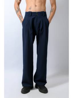 ORE OFE - Navy Blue Korean Trousers
