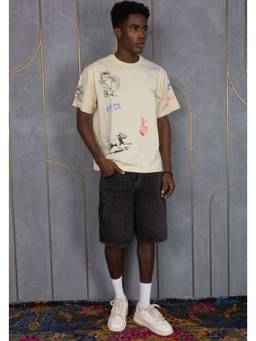 ORE OFE - Cream Free Spirit Oversized T-Shirt