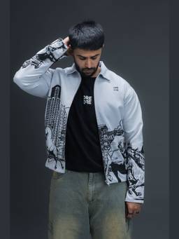 ORE OFE - Men Grey Khwab Jacket