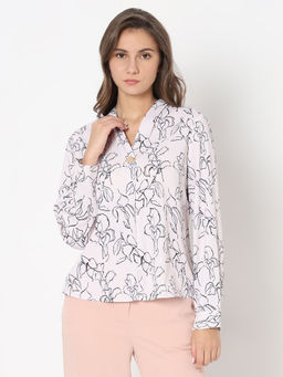 VERO MODA - Soft Pink Printed Top