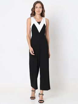 VERO MODA - Black Colourblocked Jumpsuit