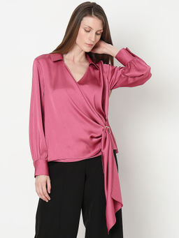 VERO MODA - Pink Satin Top
