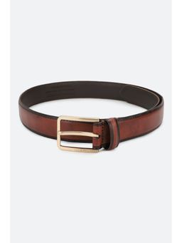 Louis Philippe - Men Brown Solid Genuine Leather Casual Belt