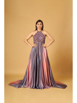 Maisolos - Multi-Color Shaded Embellished Gown