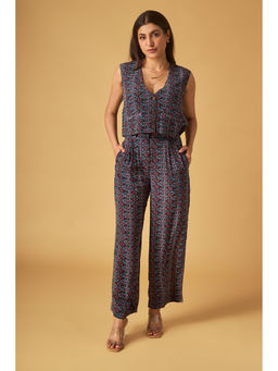 Maisolos - Black Crepe Printed Co-Ord (Set of 2)