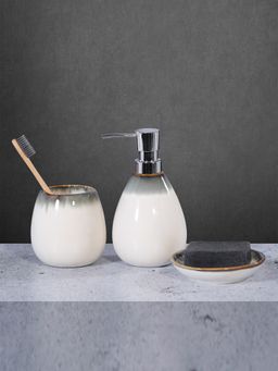 OBSESSIONS - Cream Ceramic Luxury Bathroom (Set of 3)