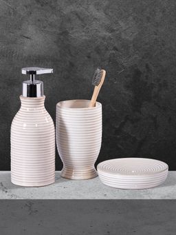 OBSESSIONS - Beige Ceramic Luxury Bathroom (Set of 3)