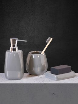 OBSESSIONS - Grey Ceramic Luxury Bathroom (Set of 3)