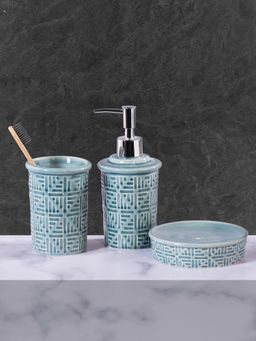 OBSESSIONS - Aqua Ceramic Luxury Bathroom (Set of 3)