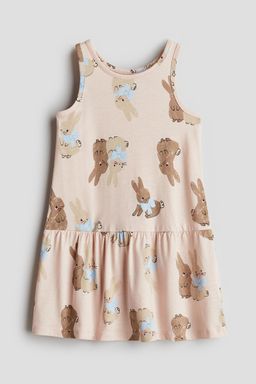 H&M - Girls Turquoise Patterned Jersey Dress