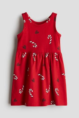 H&M - Girls Turquoise Patterned Jersey Dress