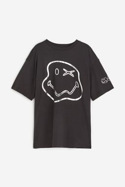 H&M - Boys Blue Oversized Printed T-Shirt