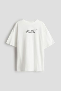 H&M - Boys Blue Oversized Printed T-Shirt