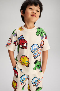 H&M - Boys Blue Oversized Printed T-Shirt